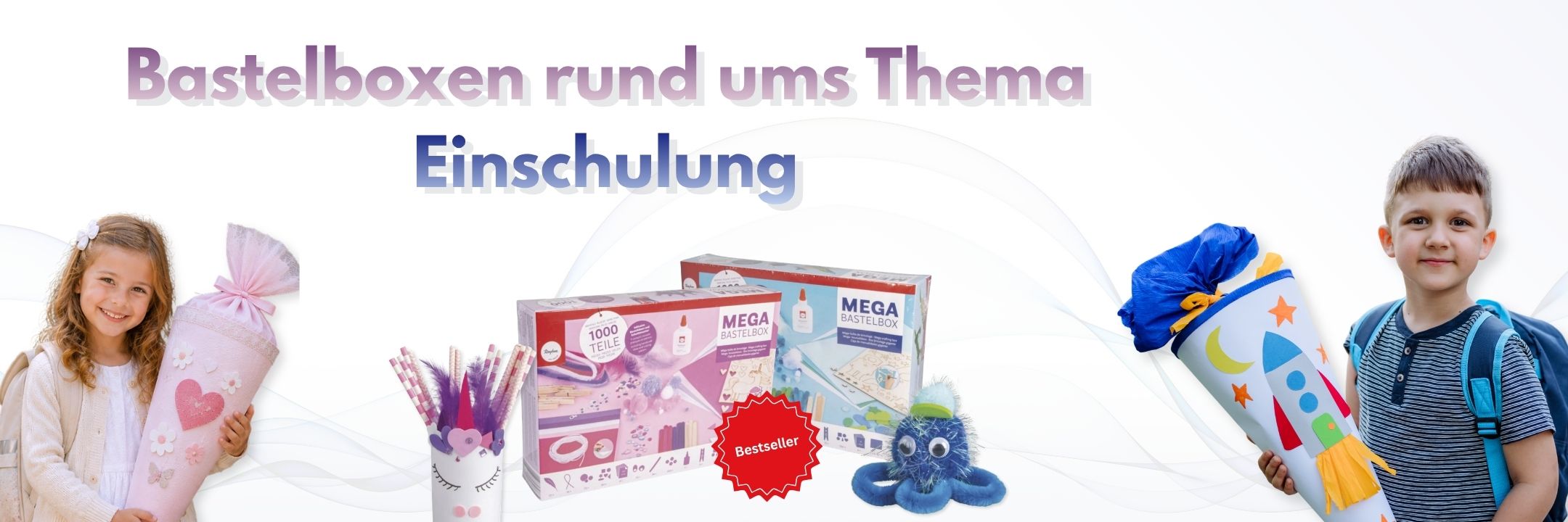 Kreative Bastelboxen für Kinder – Einhorn & Space DIY Sets zur Einschulung