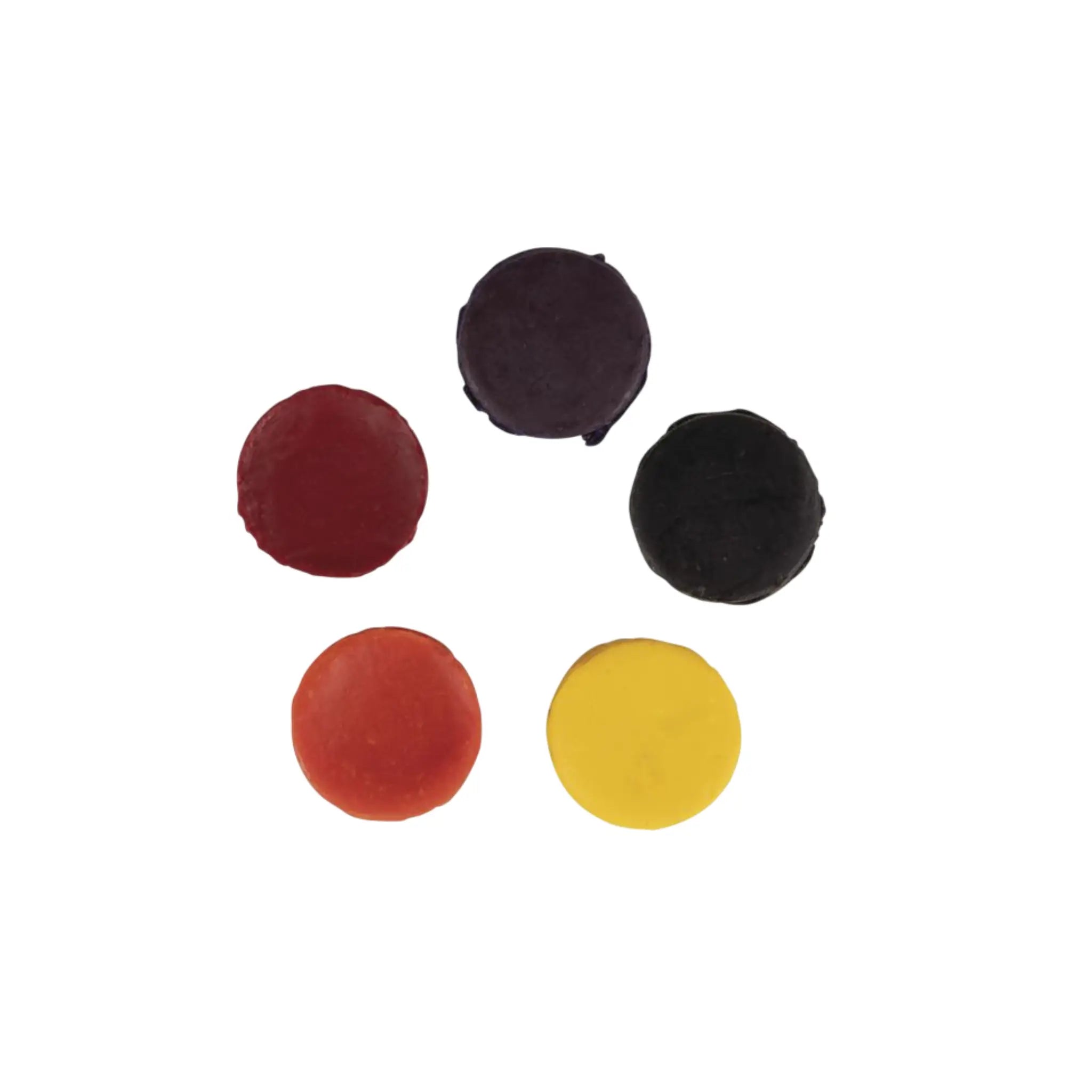 5 verschiedene Farbtabletten