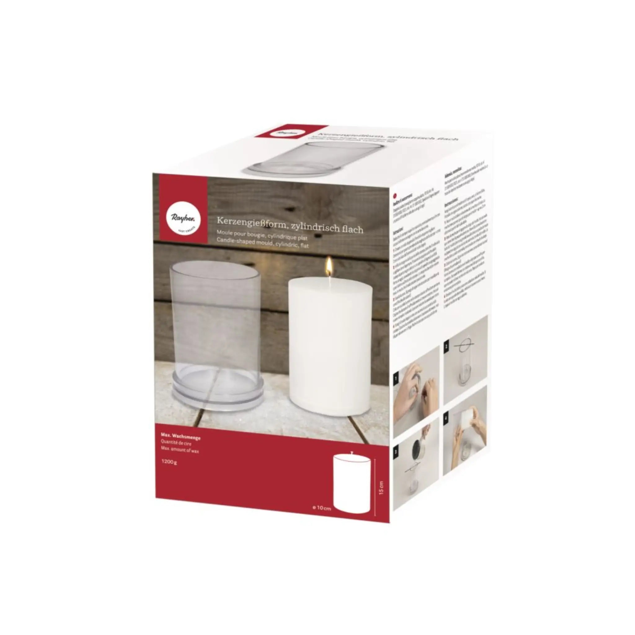 zylindrische Kerze Verpackung