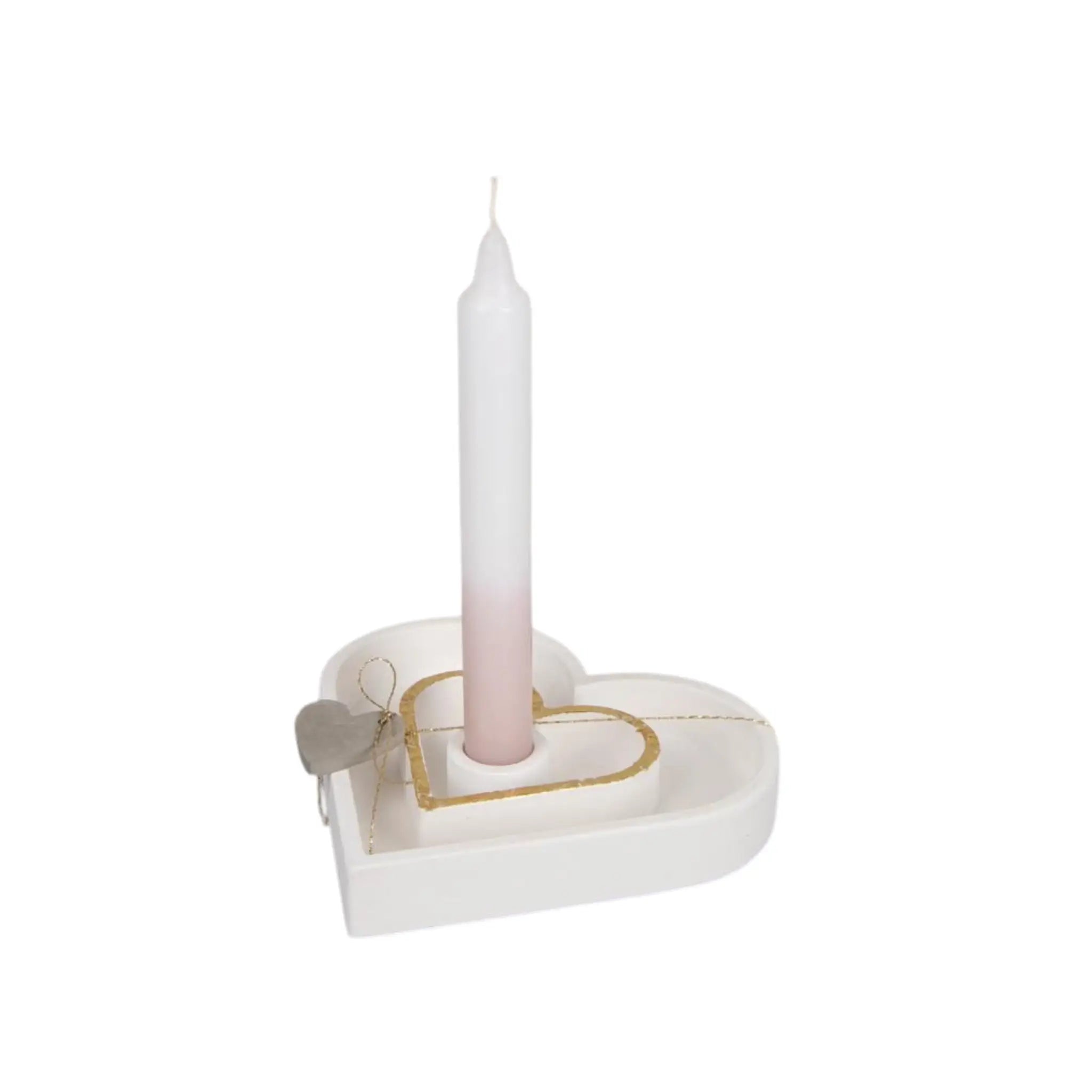 Herz Kerzenhalter gegossen Raysin