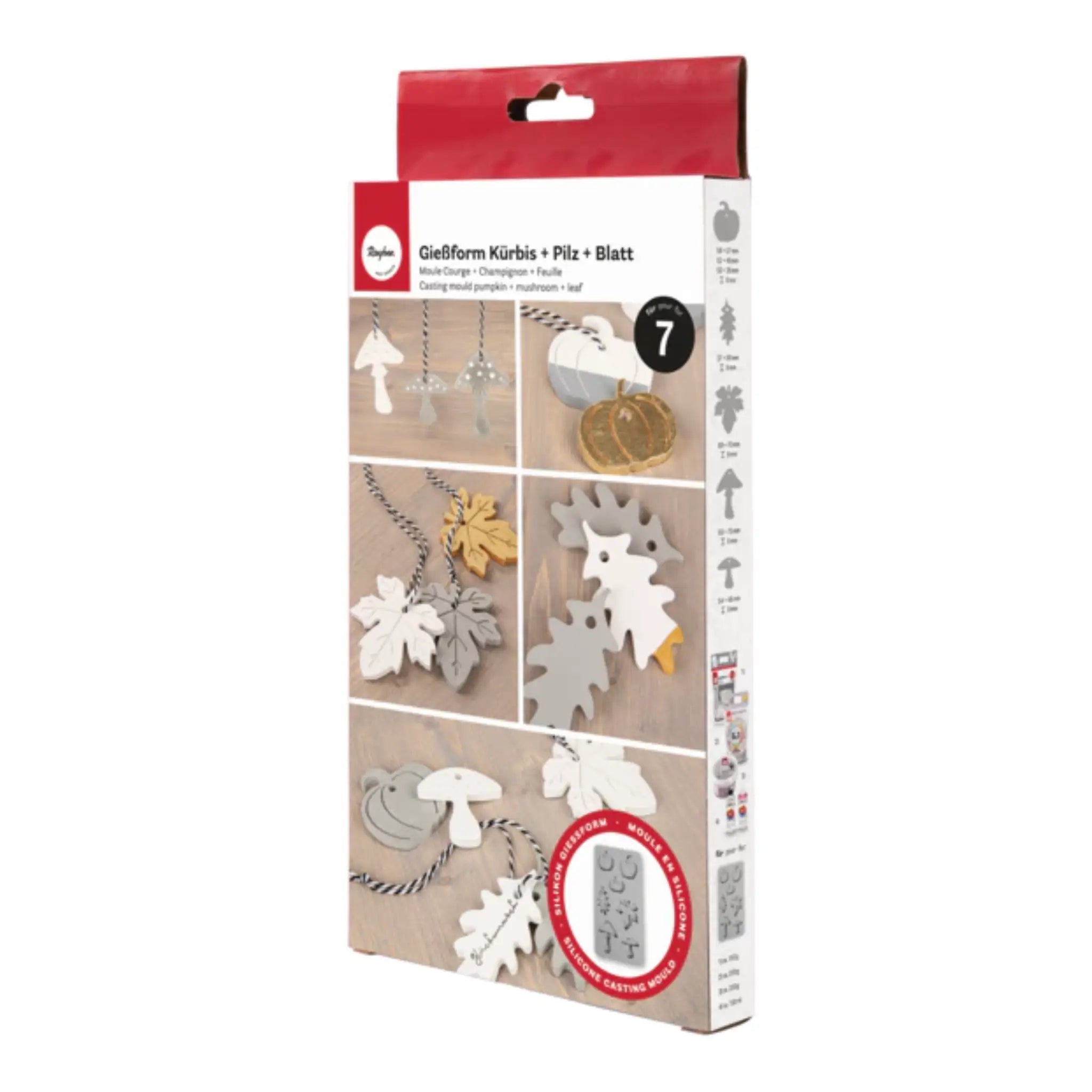 Gießform Kürbis Pilz Blatt für Mobile | BeG