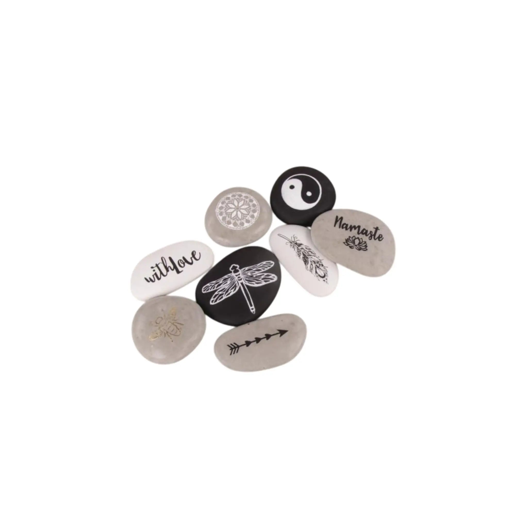 bemalte und gegossene Steine