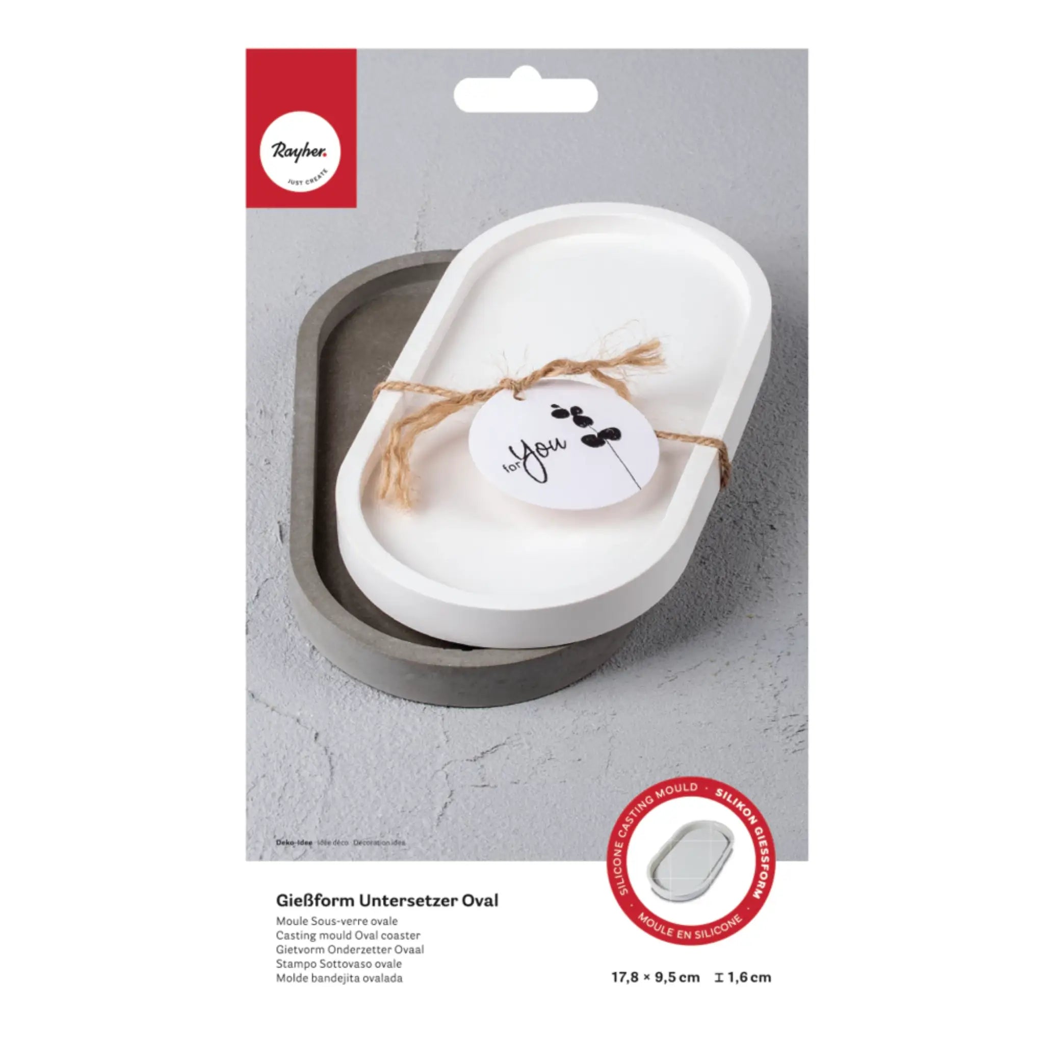 Silikon Gießform Untersetzer Oval Image | BeG