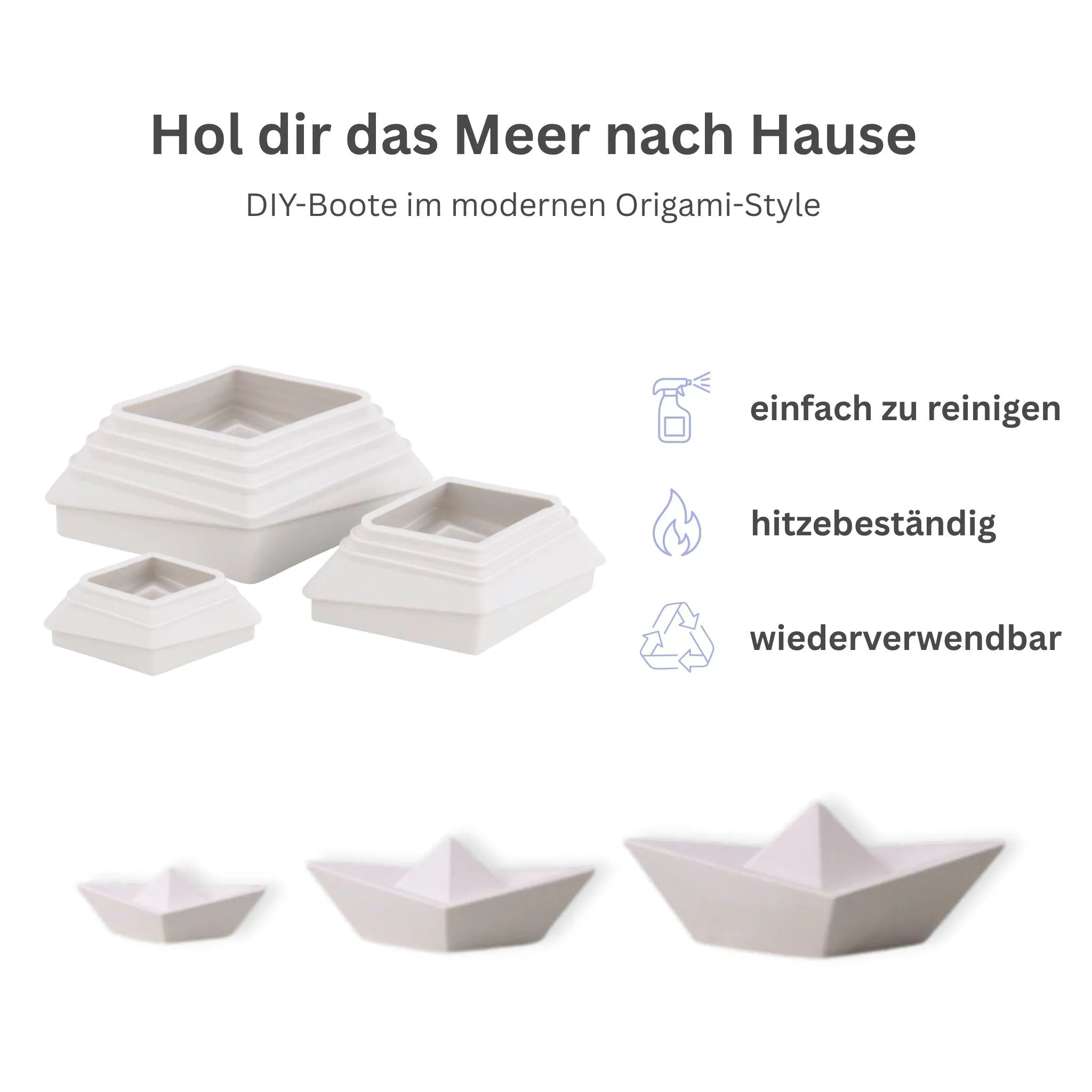 Vorteile Silikonform Origamiboote
