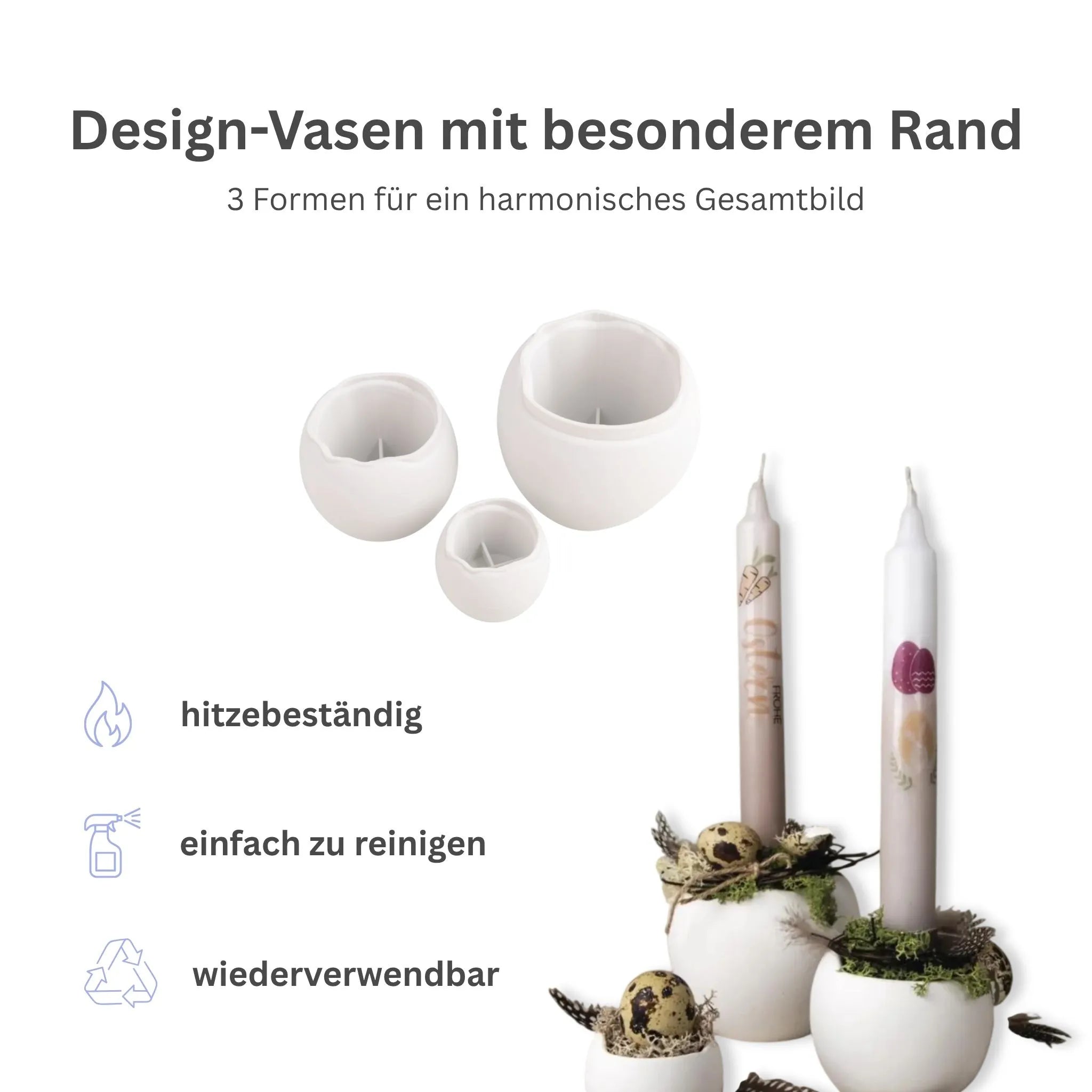 Vorteile Silikonform Vase Wellenrand