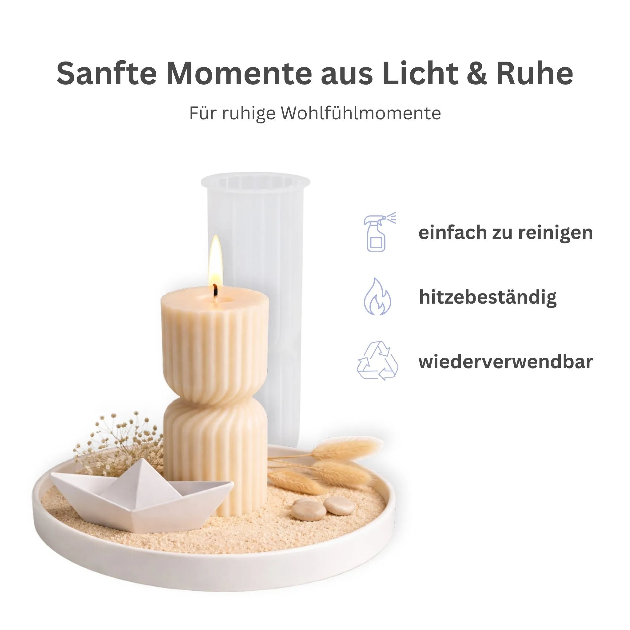 Vorteile Gießform Rillenkerze
