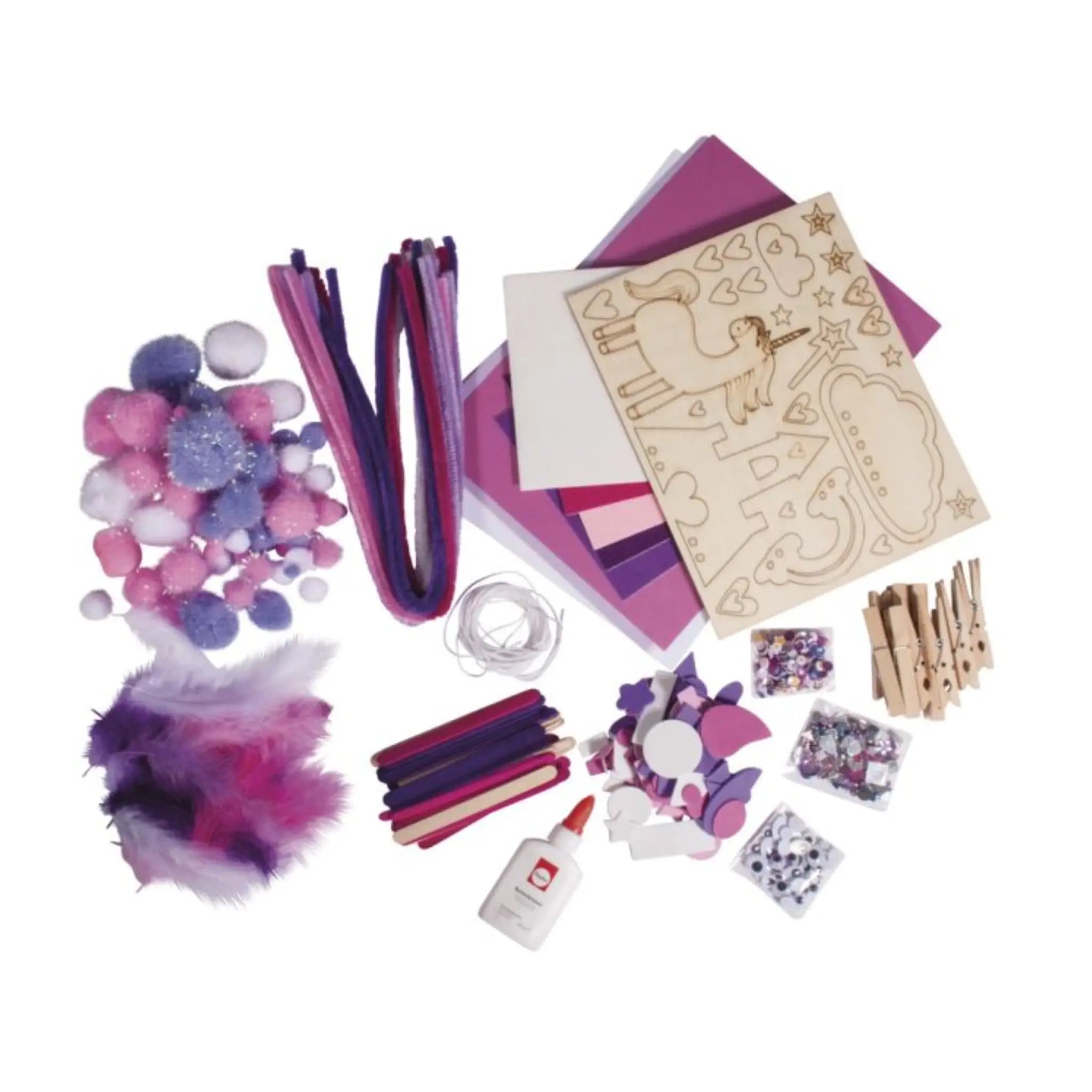 Unicorn Bastelbox Teile
