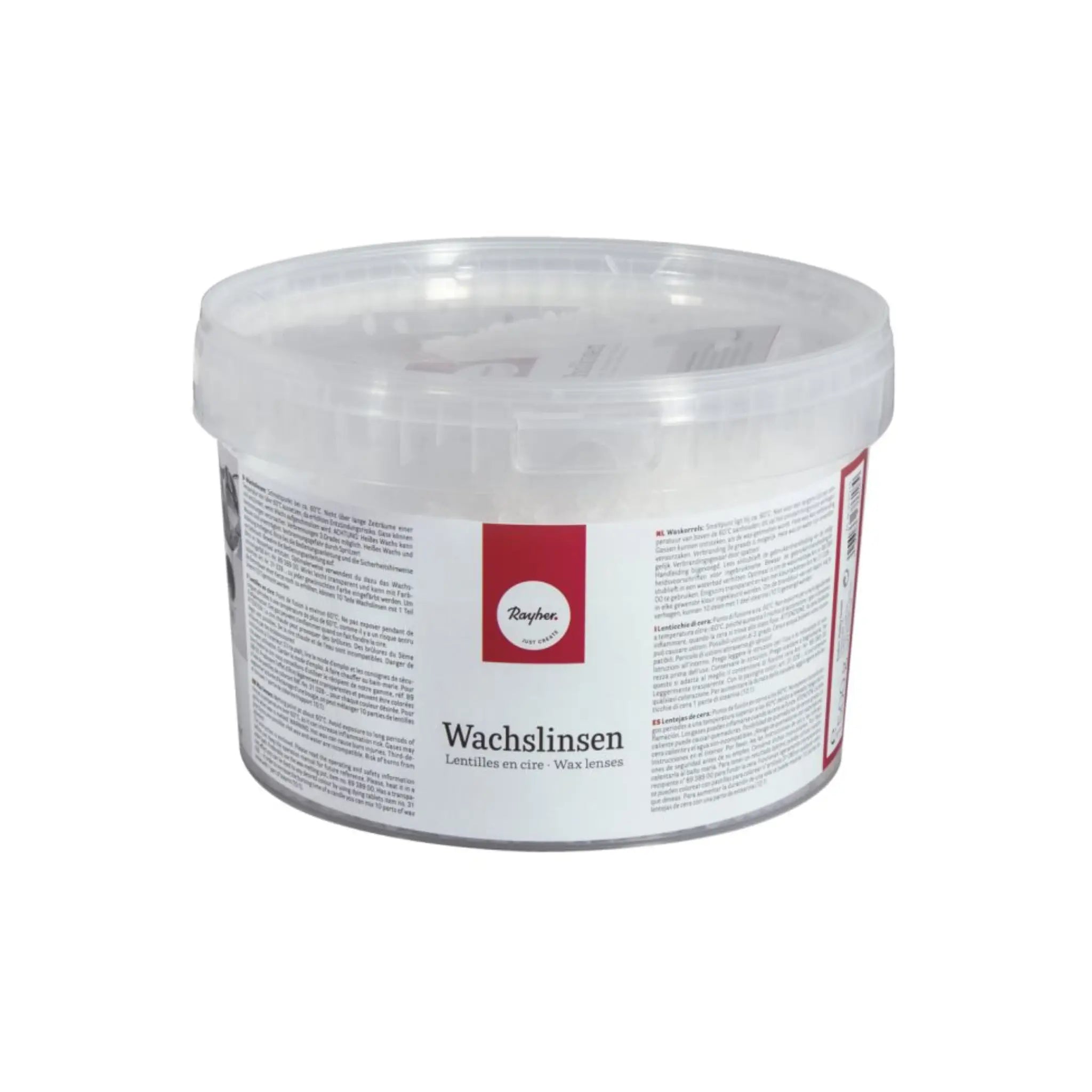 Wachslinsen weiß 1500g Eimer