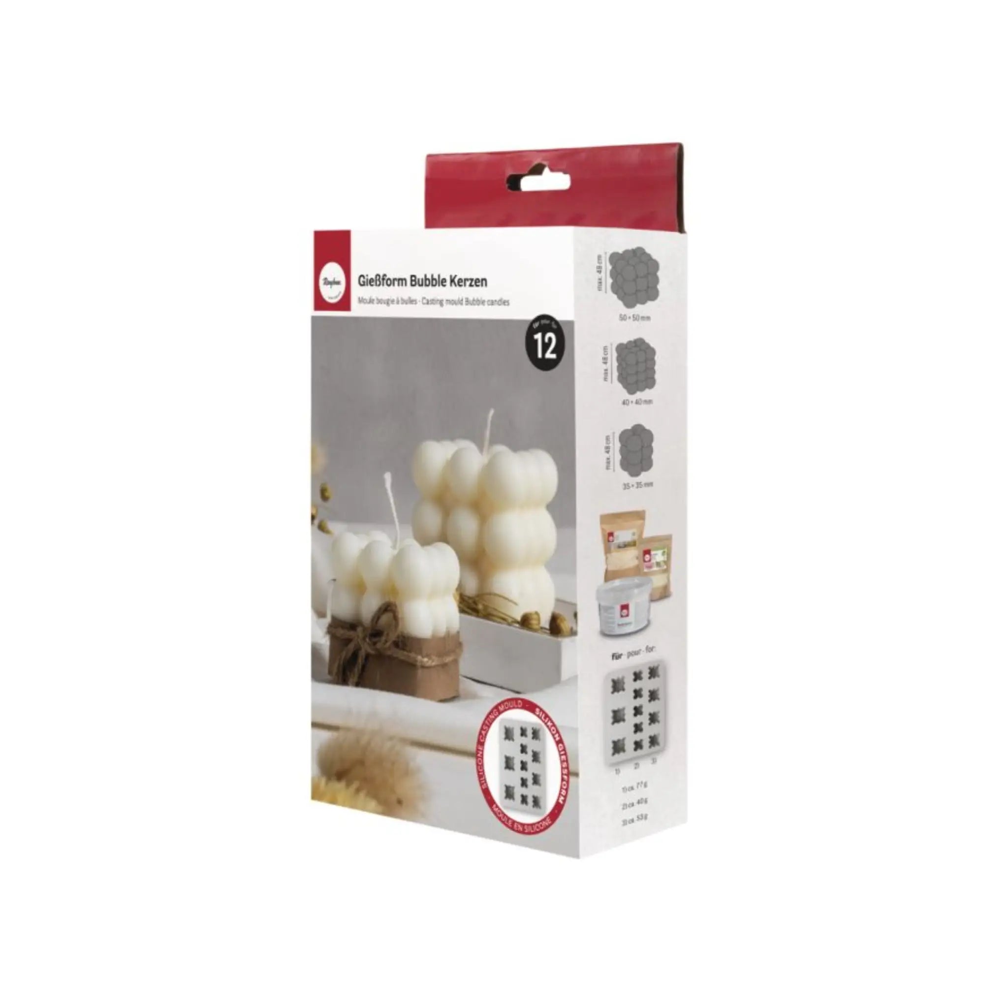 Bubble Kerzen Gießform Verpackung