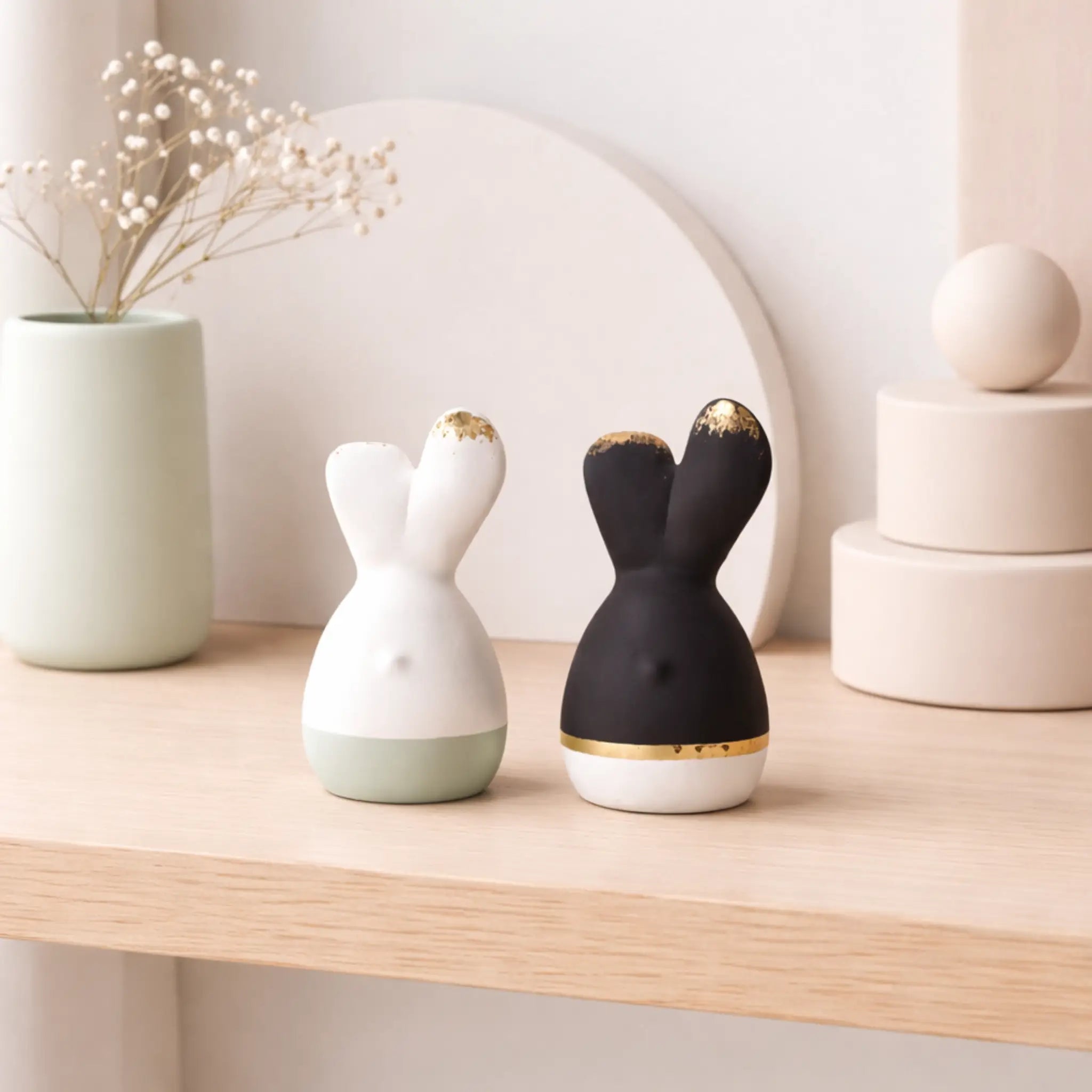 Gegossene Hasen 2er Set
