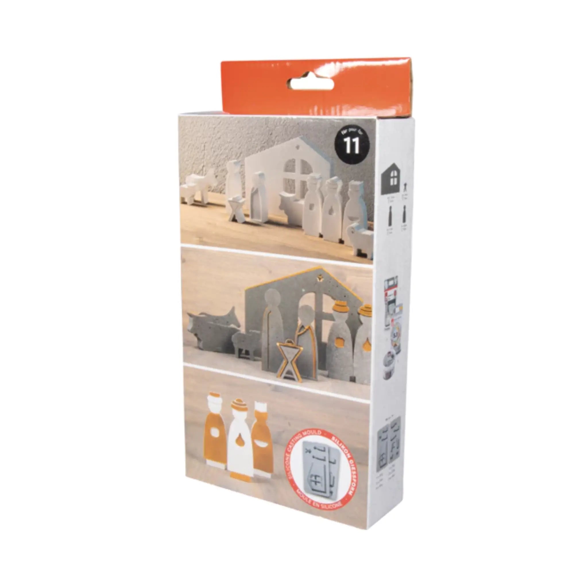 Silikon Gießform Krippe 11 teilig | BeG