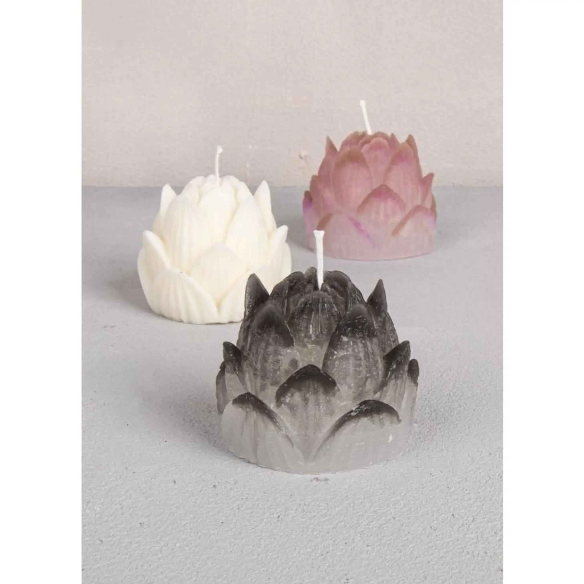 3 Lotusblüten Kerzen