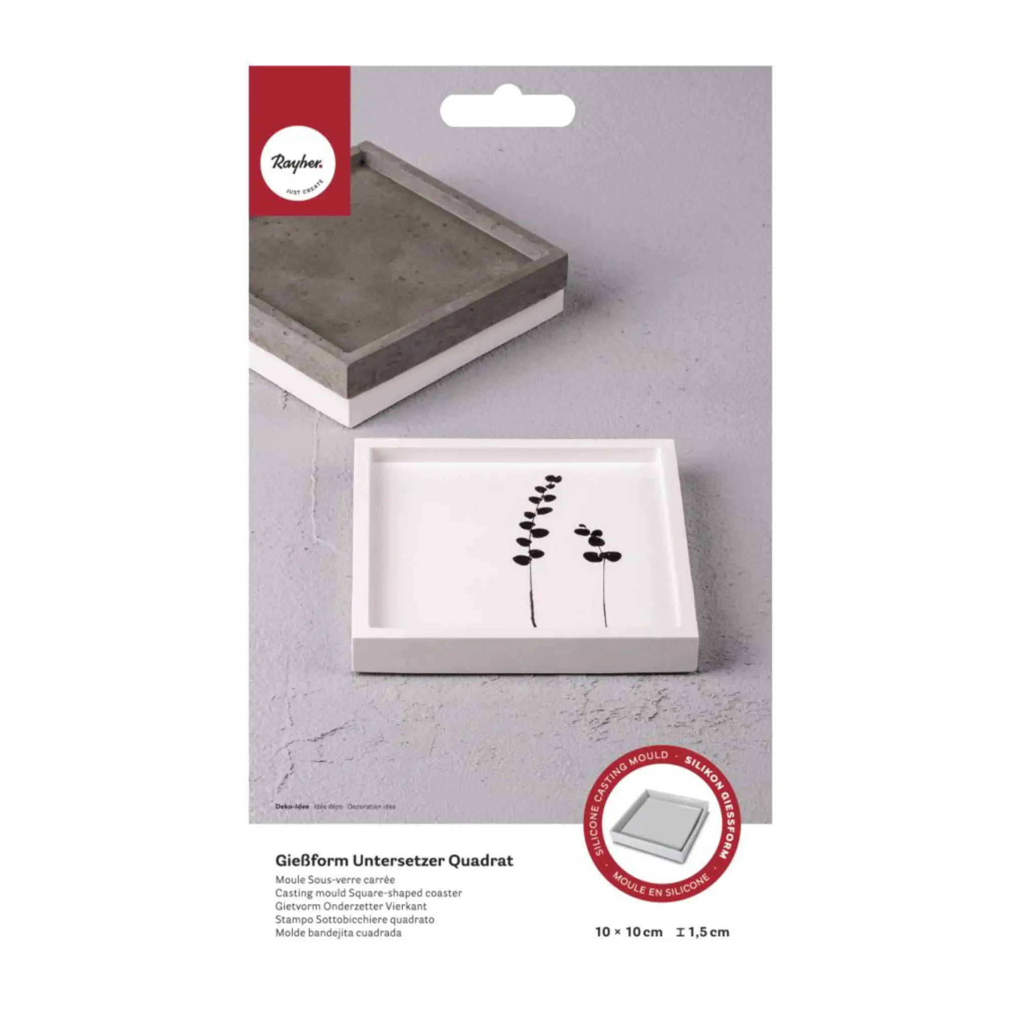 Gießform Quadrat Rayher