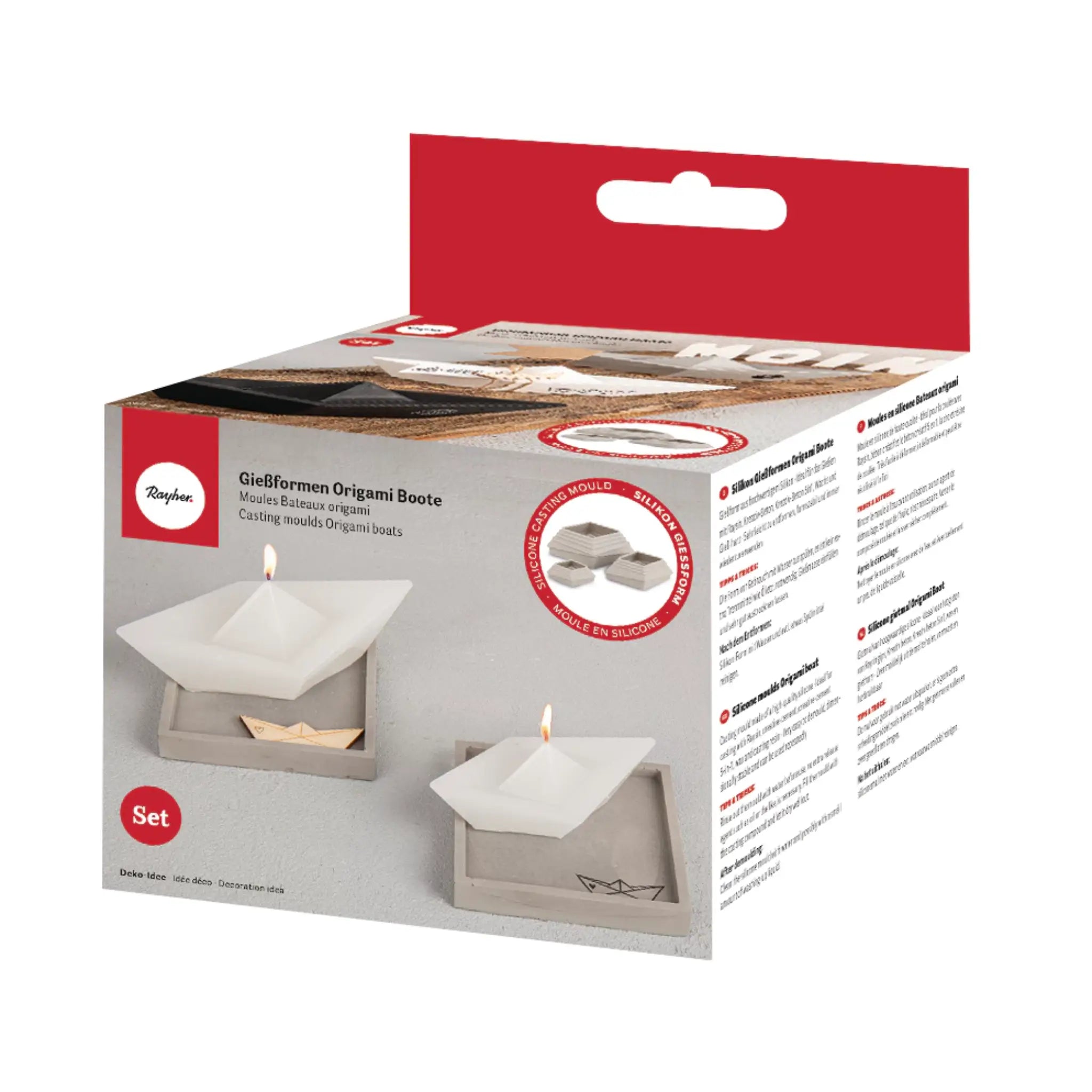 Silikon Gießform Origamiboote 3er Set | BeG