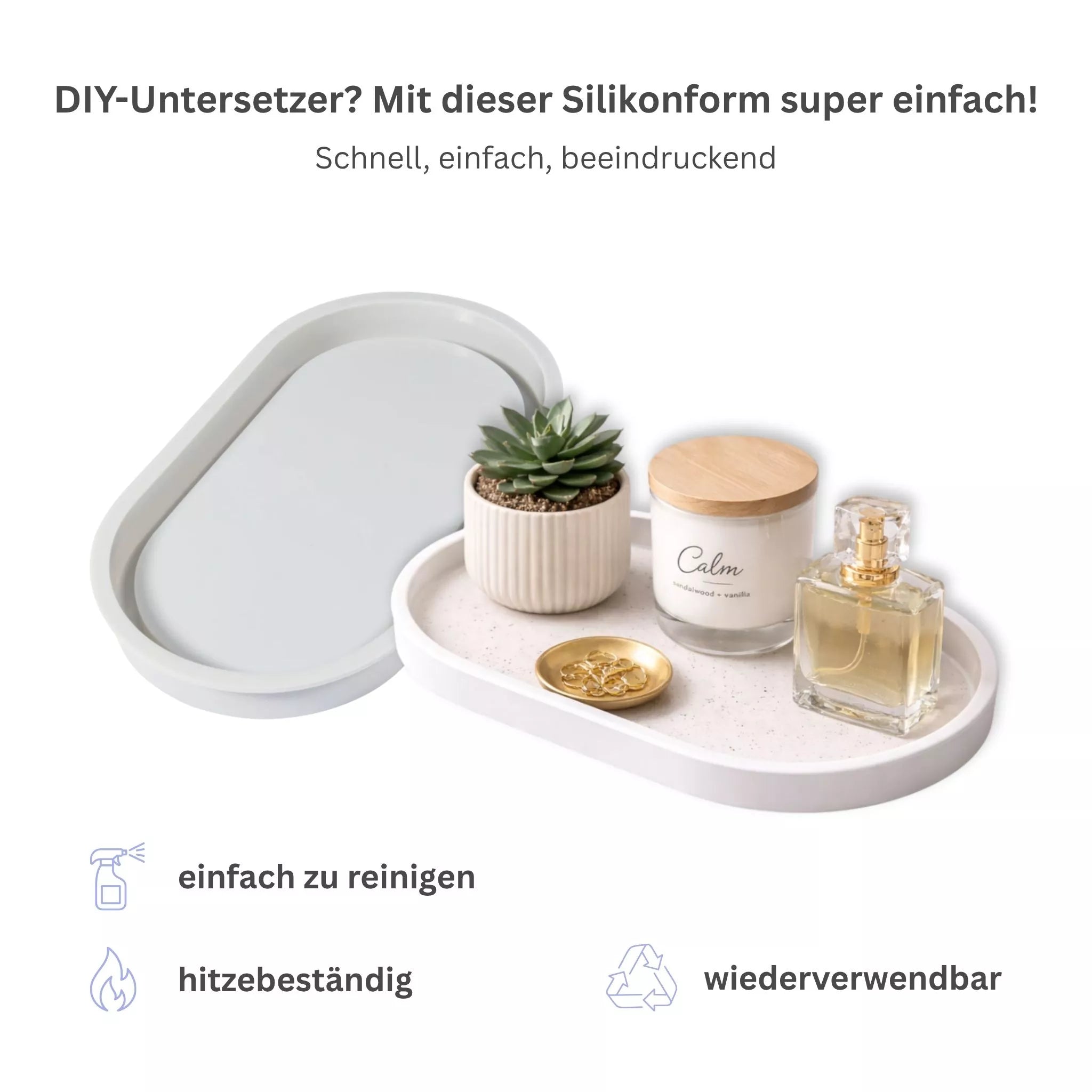 Vorteile auf einen Blick Untersetzer Oval
