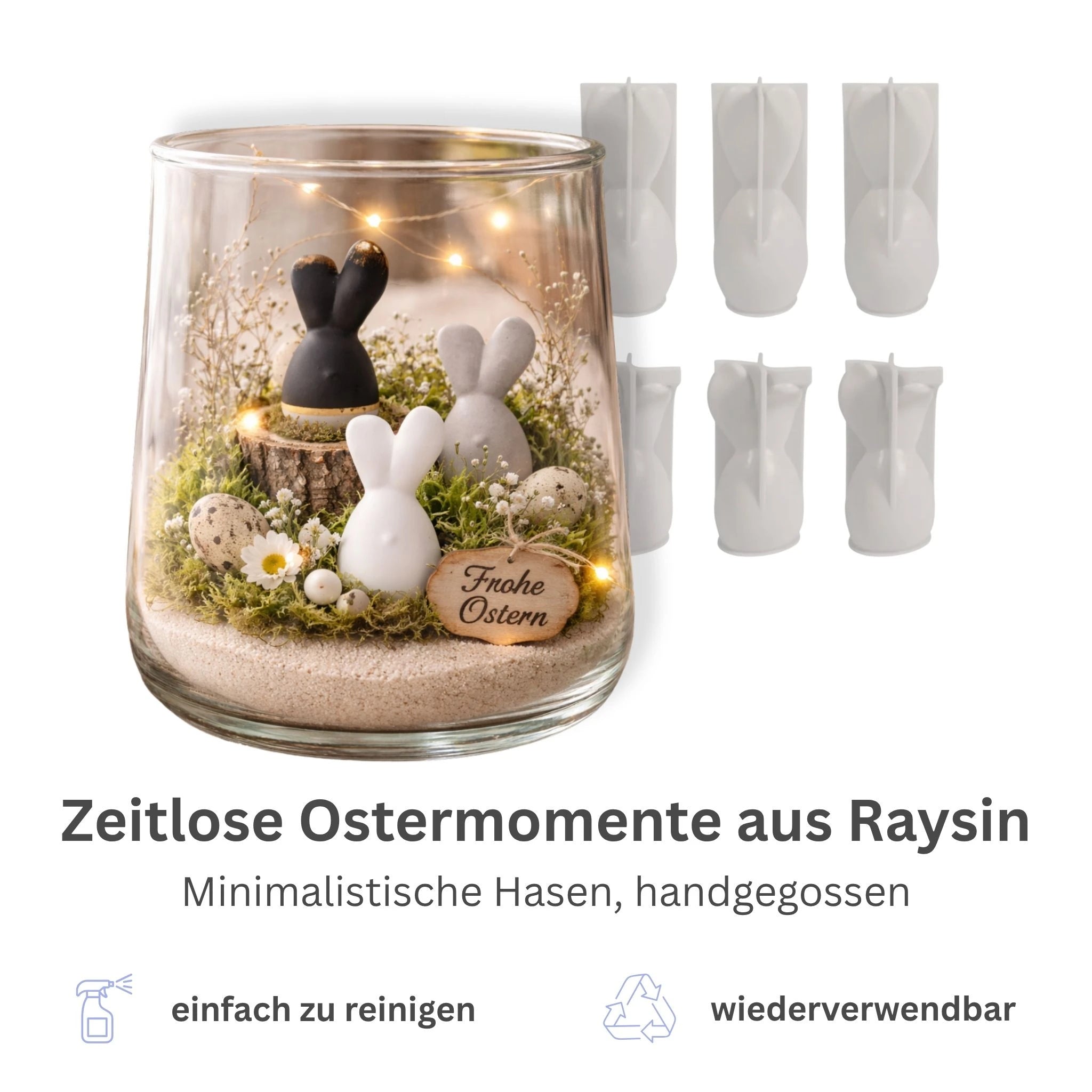Vorteile Silikonform Hasenfamilie
