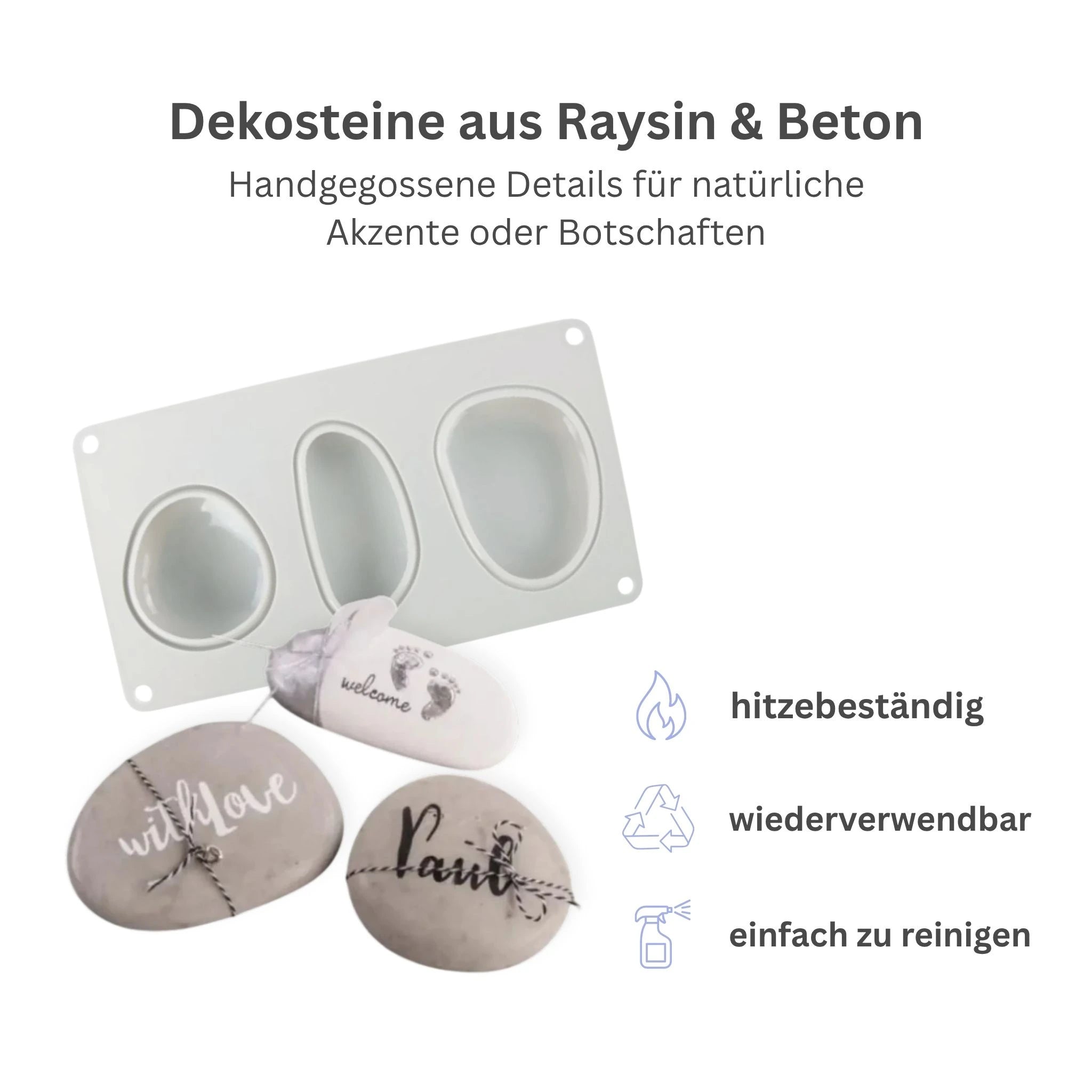 Vorteile Silikon Gießform Steine